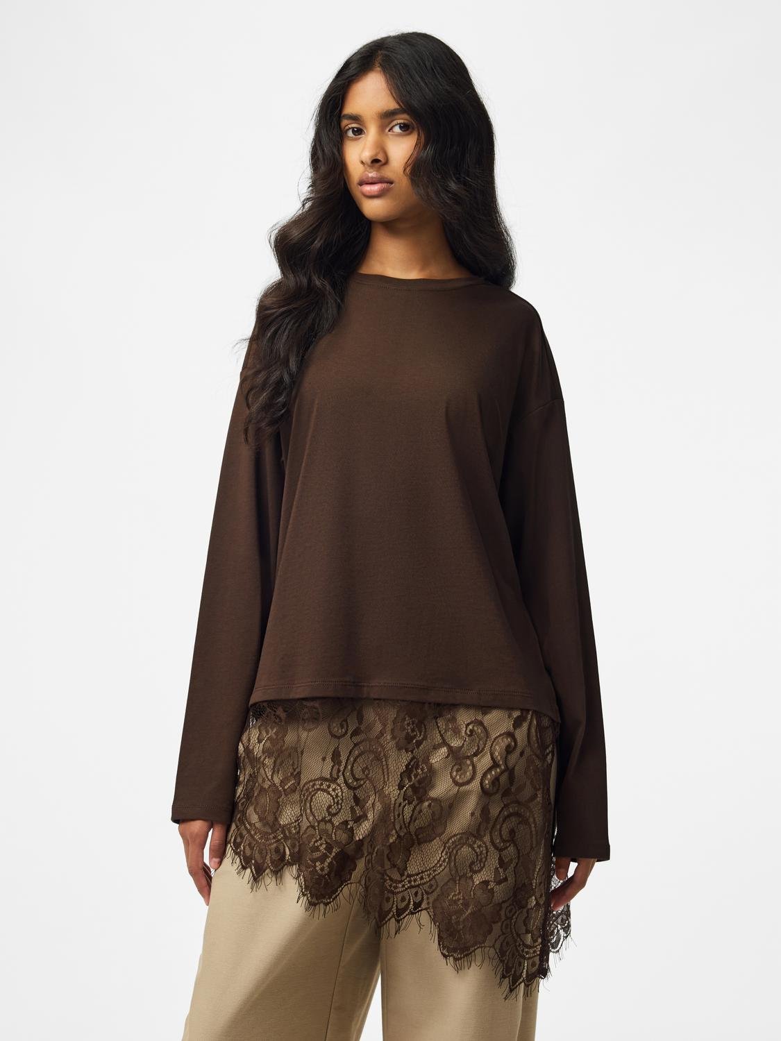 PCMAVE T-shirt - Hot Fudge - VERO MODA & VILA Bergvik